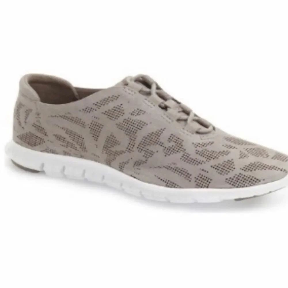 Cole Haan Zero Grand Perforated Nubuck Sneakers Shoes Taupe 8